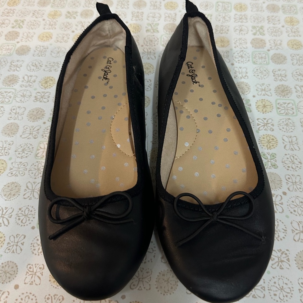 Cat & Jack Black Bow Flats